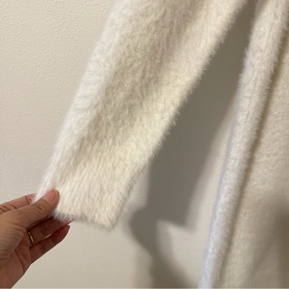 Lou & Grey Lashout Sweater Dress White Long Sleeve Crew Eyelash-Small - Picture 7 of 11